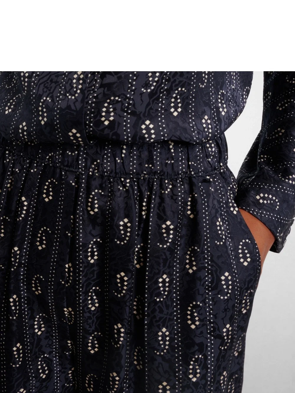 Tory Burch Paisley jacquard wide-leg pants and top set